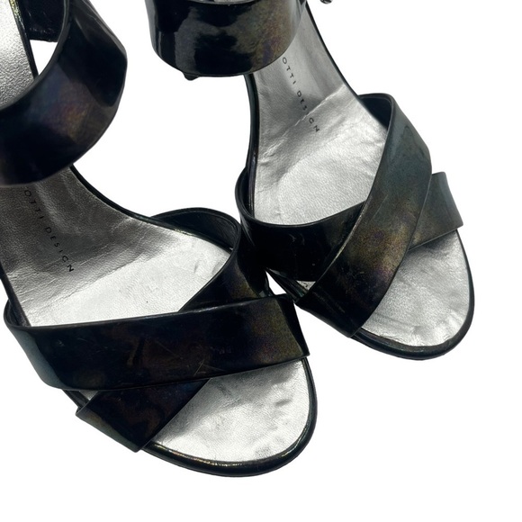 Giuseppe Zanotti Iridescent Stiletto Sandals Women’s Size 36.5 Peep Toe Strap - Picture 12 of 14